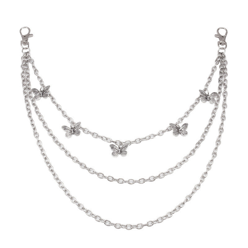 Fashion Butterfly Pendant Multi-layer Trouser Chain