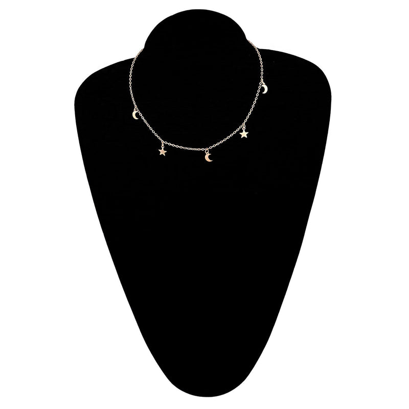 Star Moon Necklace for Women
