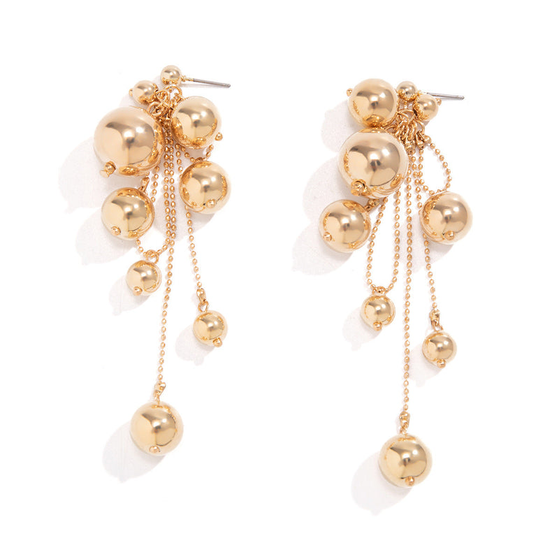 Elegant Ball Pearl Tassel Earrings for Women