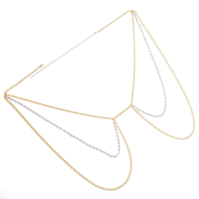 Sexy Body Jewelry Pearl Waist Chain for Women