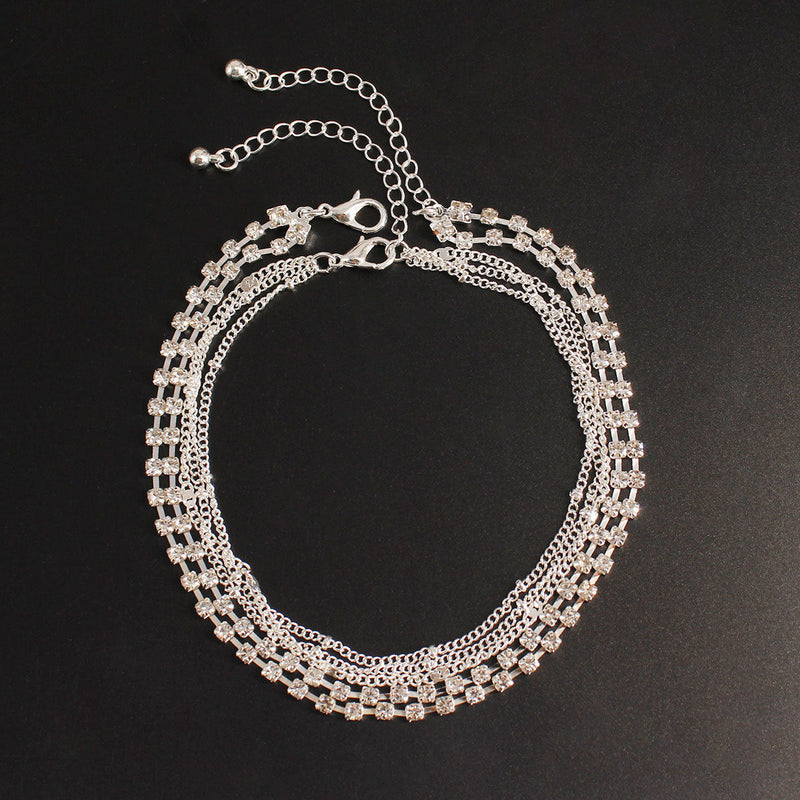 Beaded Anklets Rhinestone Crystal Ankle Bracelets