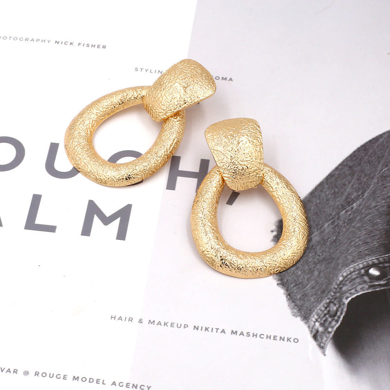 Geometric Water Drop Dangle Earrings