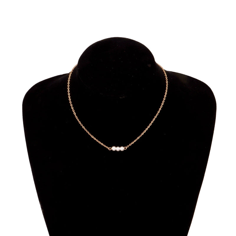 Tiny Pearl Chain Necklace