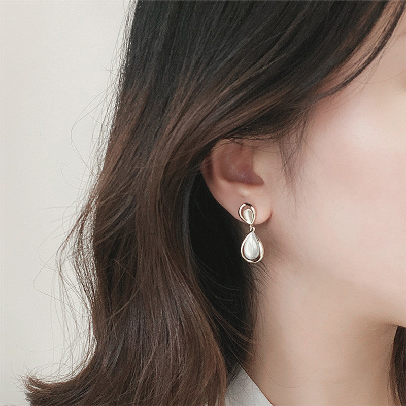 Water Drop Opal Pendant Earrings