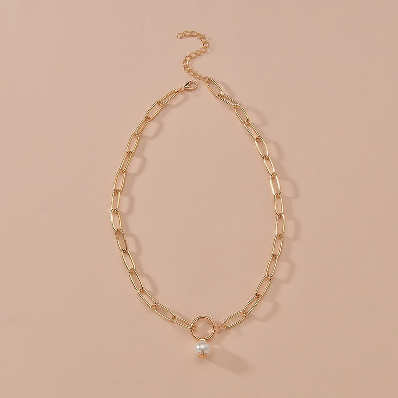 Pearl Pendant Choker Necklace for Women