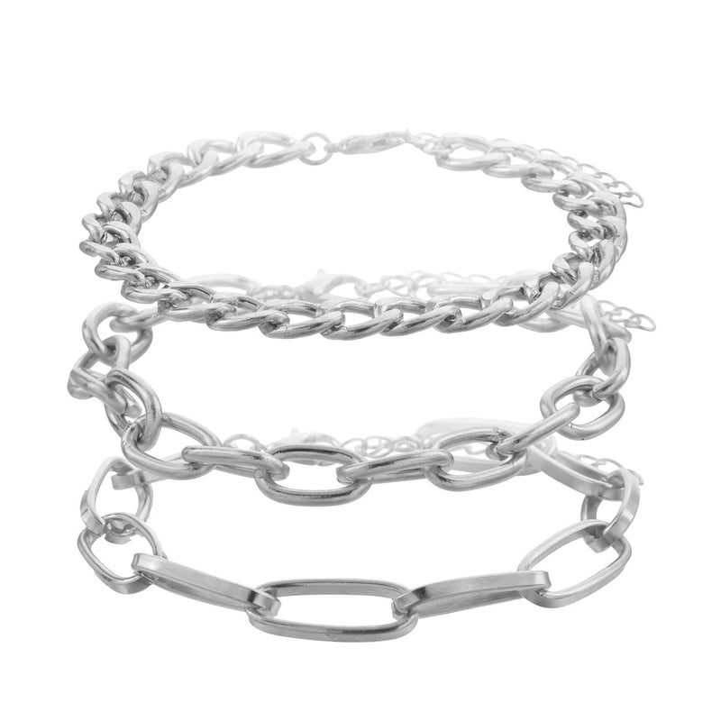 Figaro Chain Bracelet Set