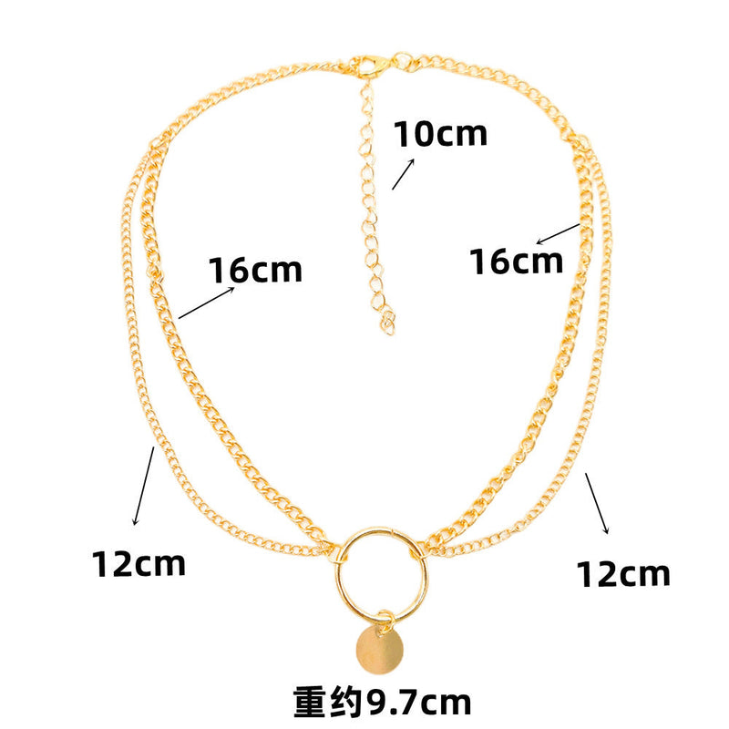 Double Layer Clavicle Chain Necklace