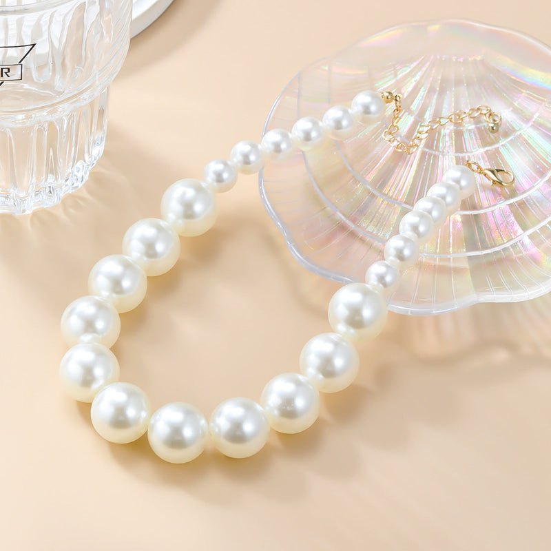 Women Elegant Double Layered Baroque Pearl Choker Necklace