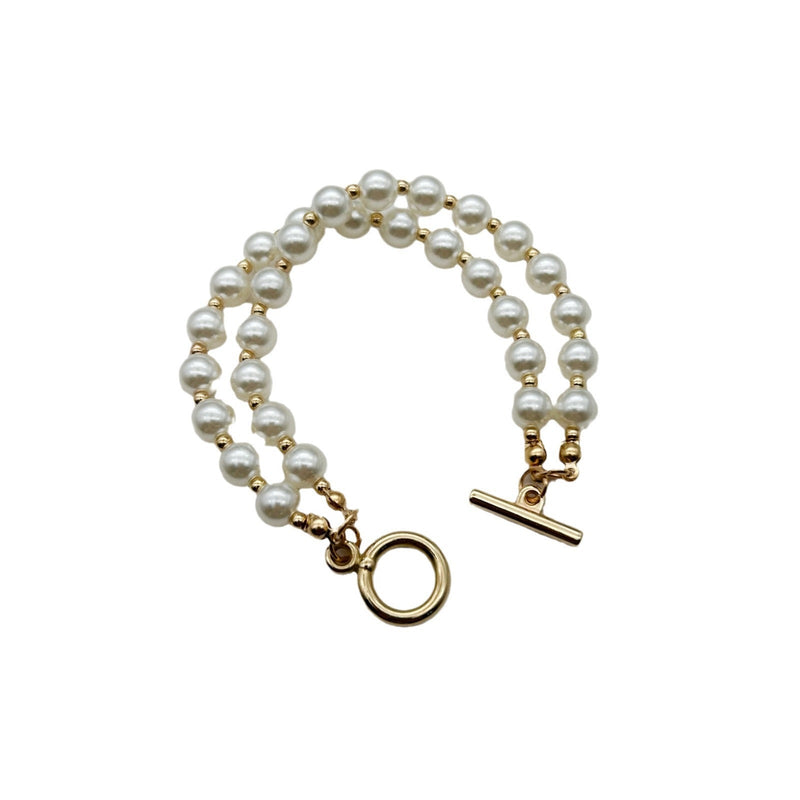 Imitation Pearl Pendant Necklace Bracelet