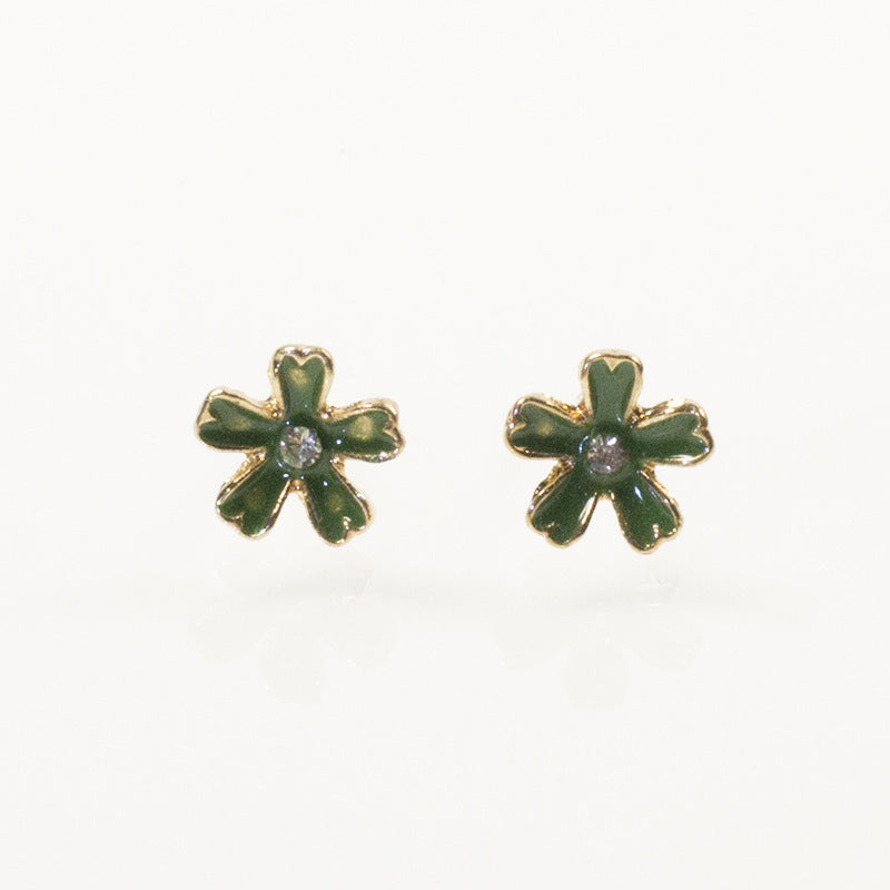 Enamel Flower Stud Earrings