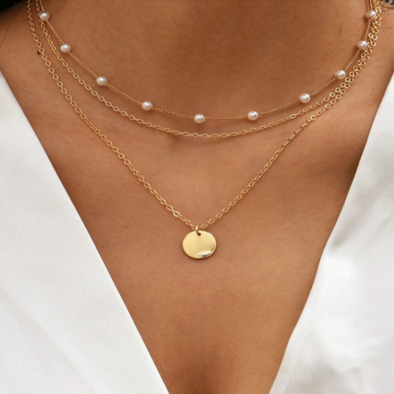 Double Layer Chain Small Love Heart Pendant Necklace