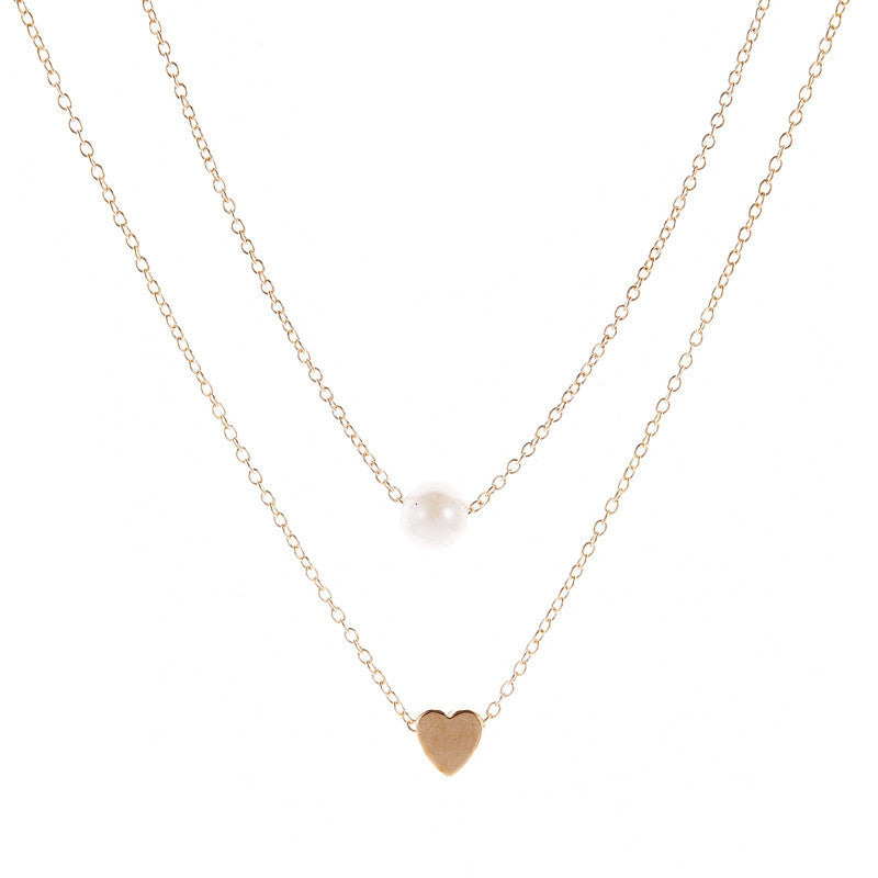 Double Layer Pendant Choker Necklace