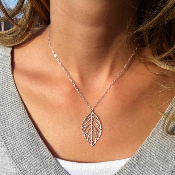 Two Leaves Leaf Necklaces