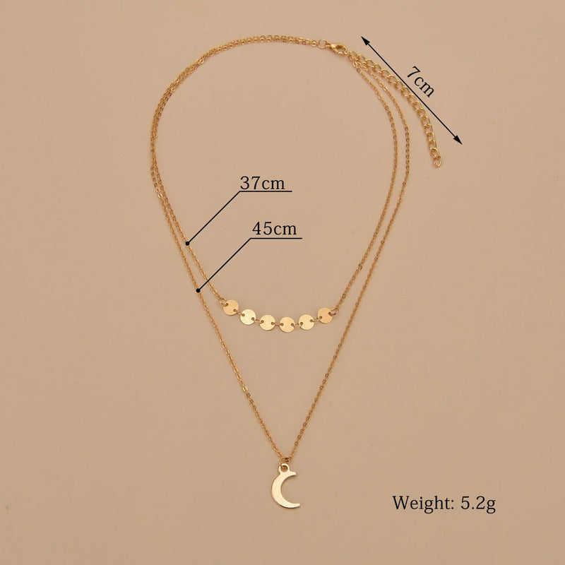 Crescent Moon Stars Necklaces for Women