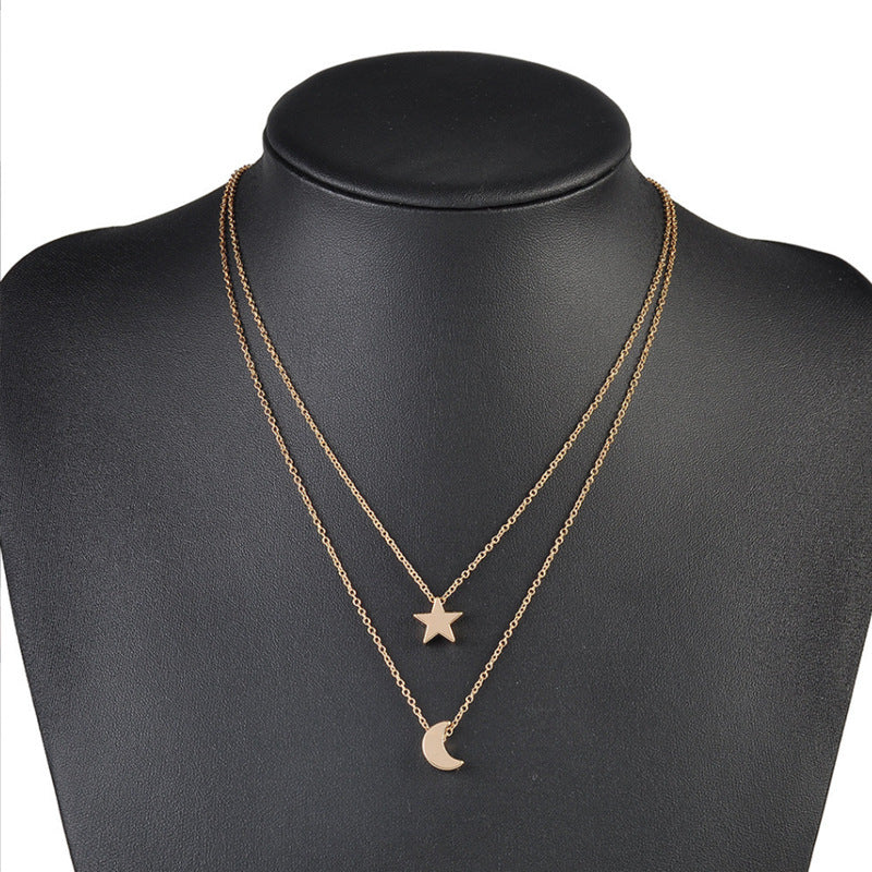 Moon Star Necklace Women