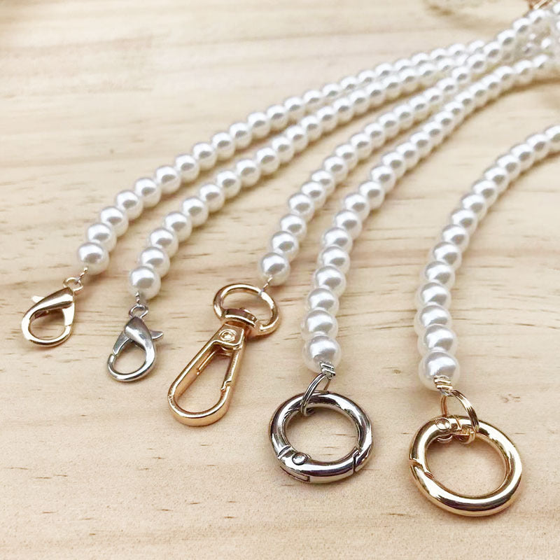 Lady Hand Bag Chain Bags White Pearl Chain