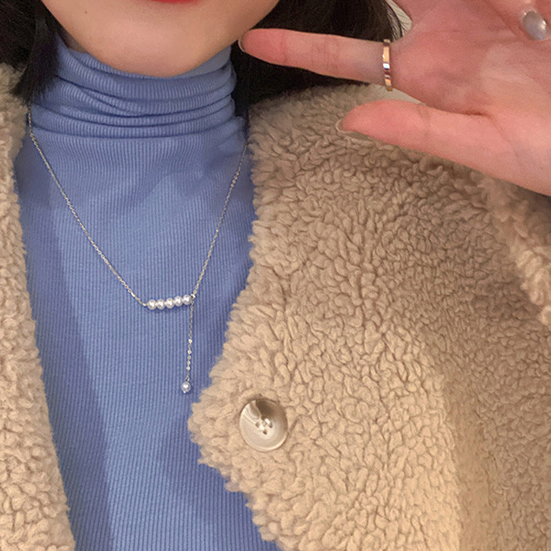 Tassel Pearl Necklace Female