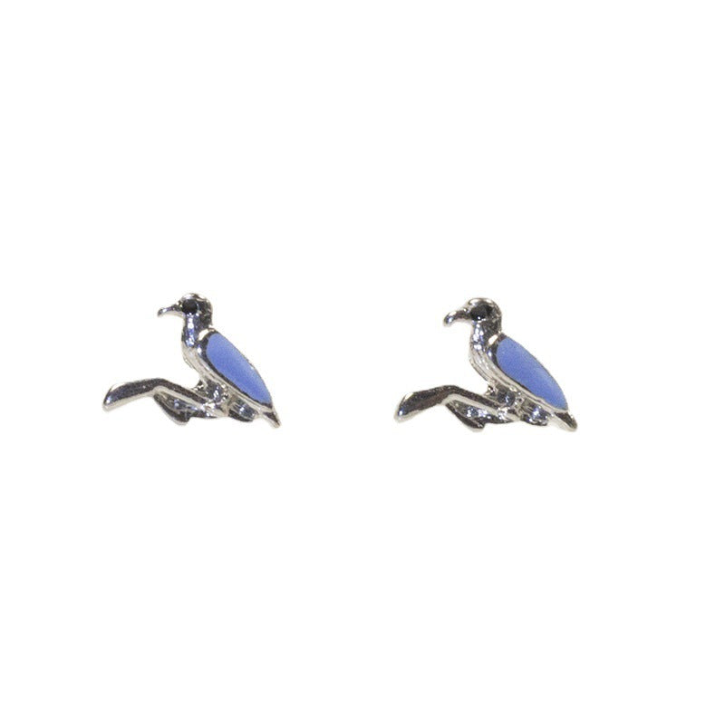 Blue Bird Stud Earring