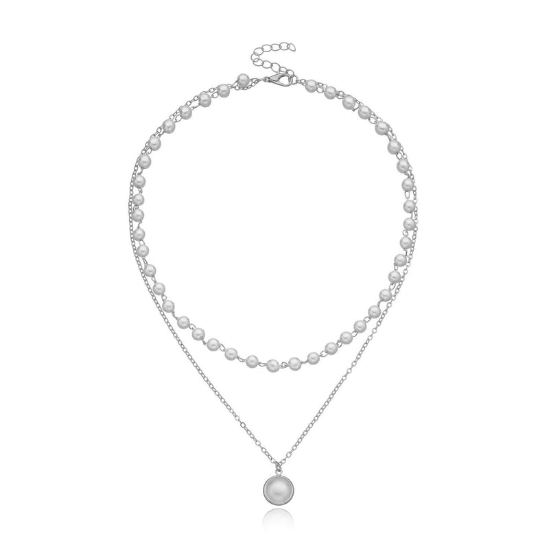 Chain Pearl Choker Necklace