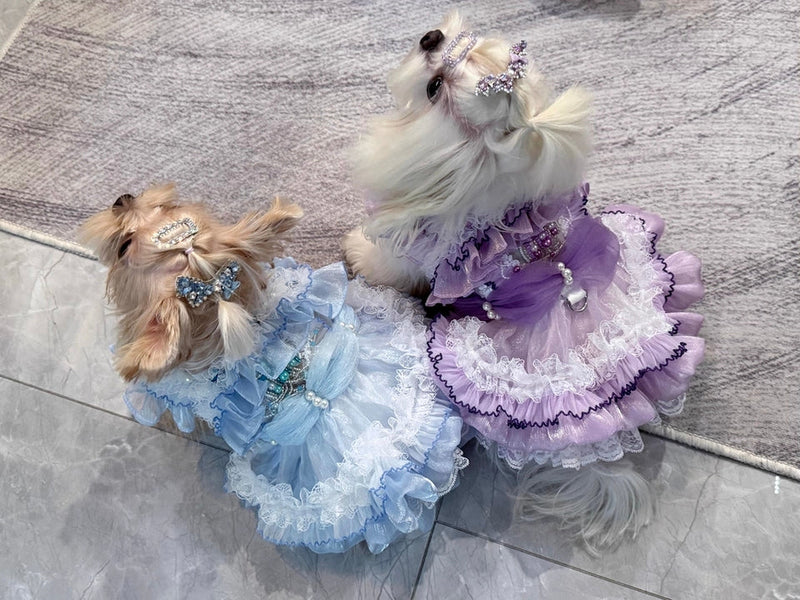 Handmade Cinderella Puppy Costume Dog Dress