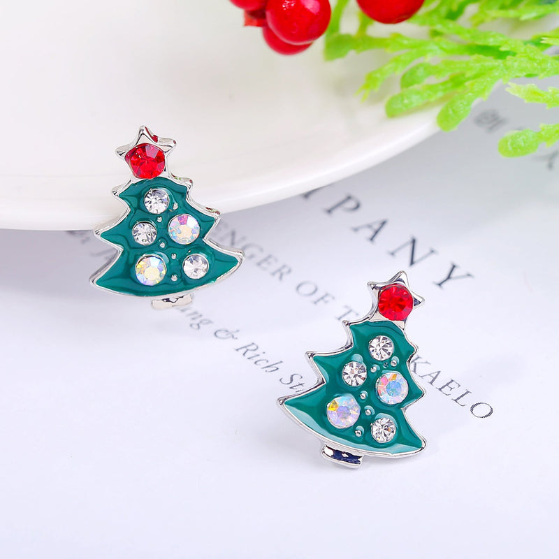 Christmas Stone Tree Earrings