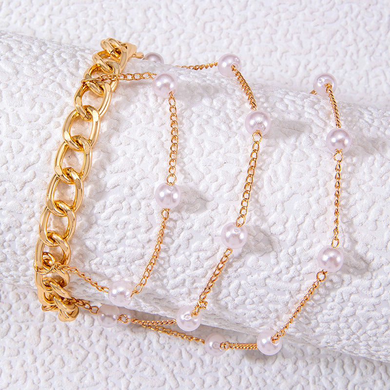 Pearl Beaded Multi-Layer Anklet Every Beach Anklet Chain