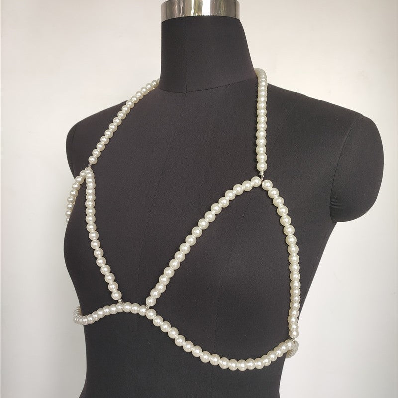 Beaded Body Chain Pearl Bikini Chain