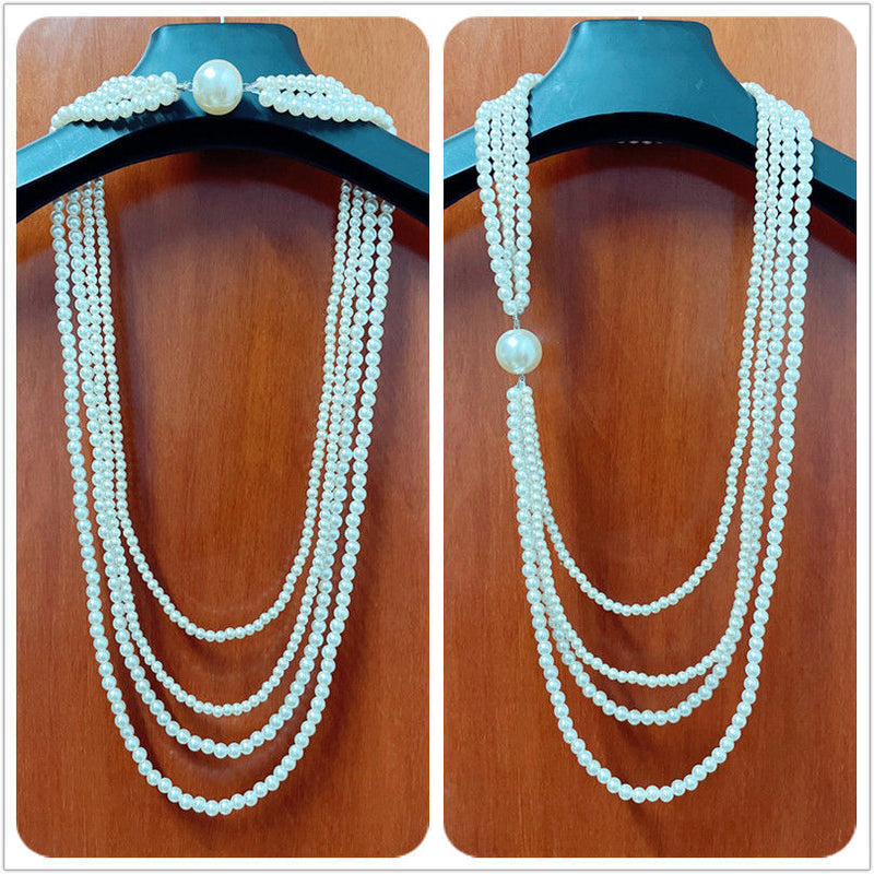 Multi Layer Pearl Women Design Wholesales Luxury Large Pearl Jewelry
