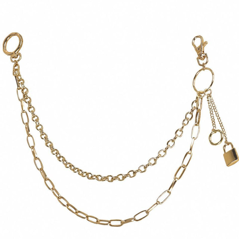 Hip Hop Punk Hollow Out Lock Pendant Chain