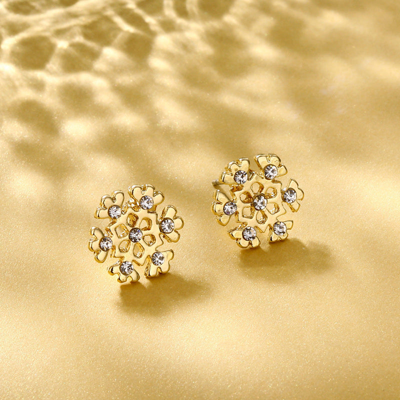 Rhinestone Snowflakes Earring