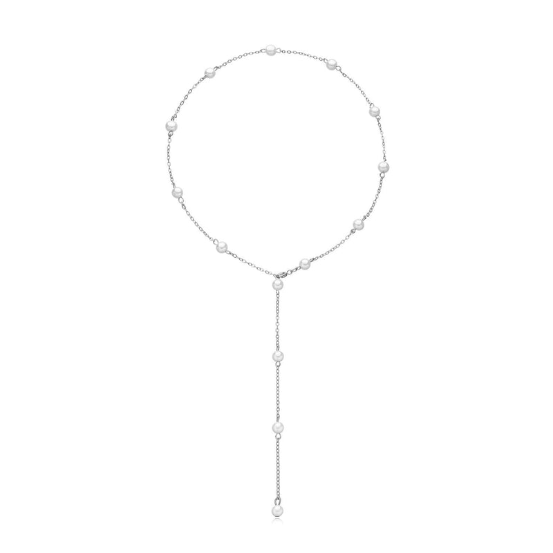 Pearl Chain Tassel Necklace