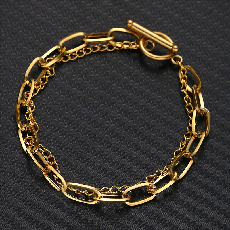 Paper Clip Chain Bracelet Set