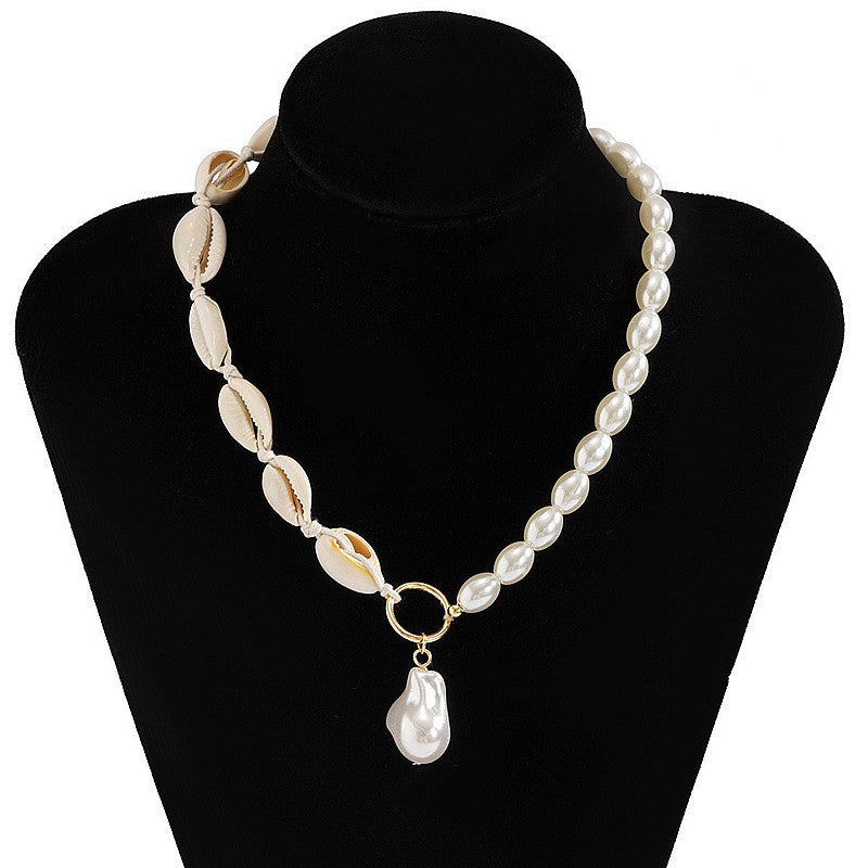 Summer Shell Pearl Necklace for Women