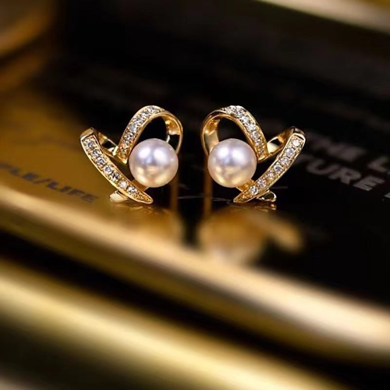 Small Hollow Love Heart Earrings