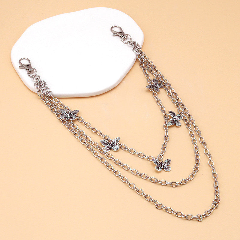 Fashion Butterfly Pendant Multi-layer Trouser Chain