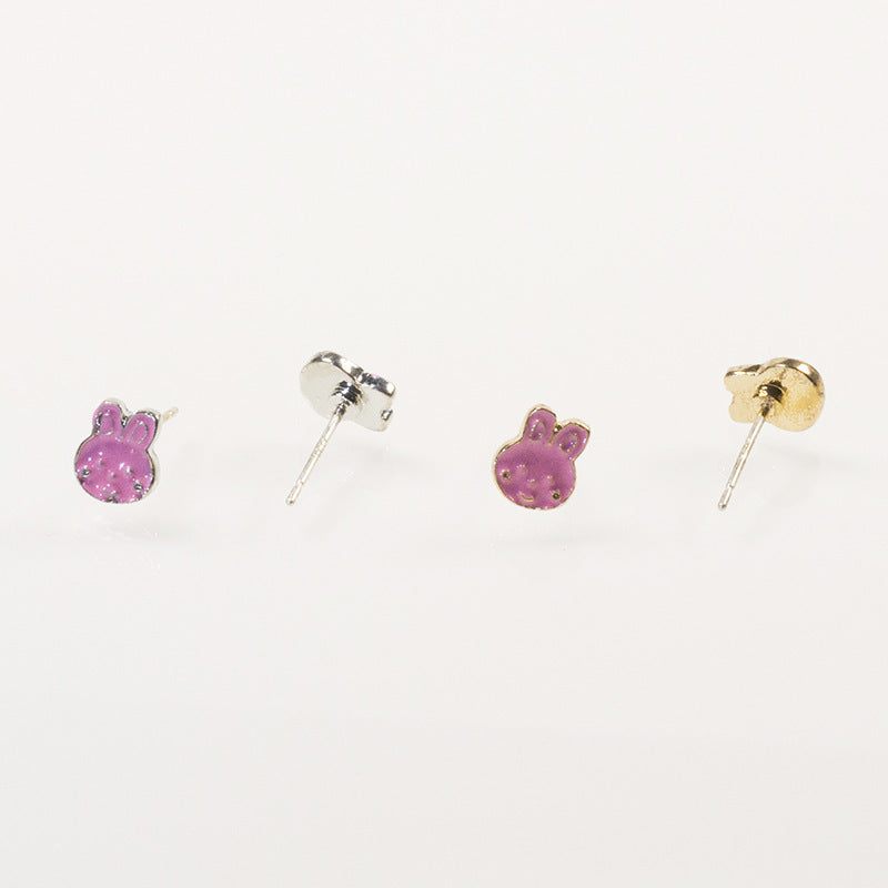Rabbit carrot stud earrings set Jewelry