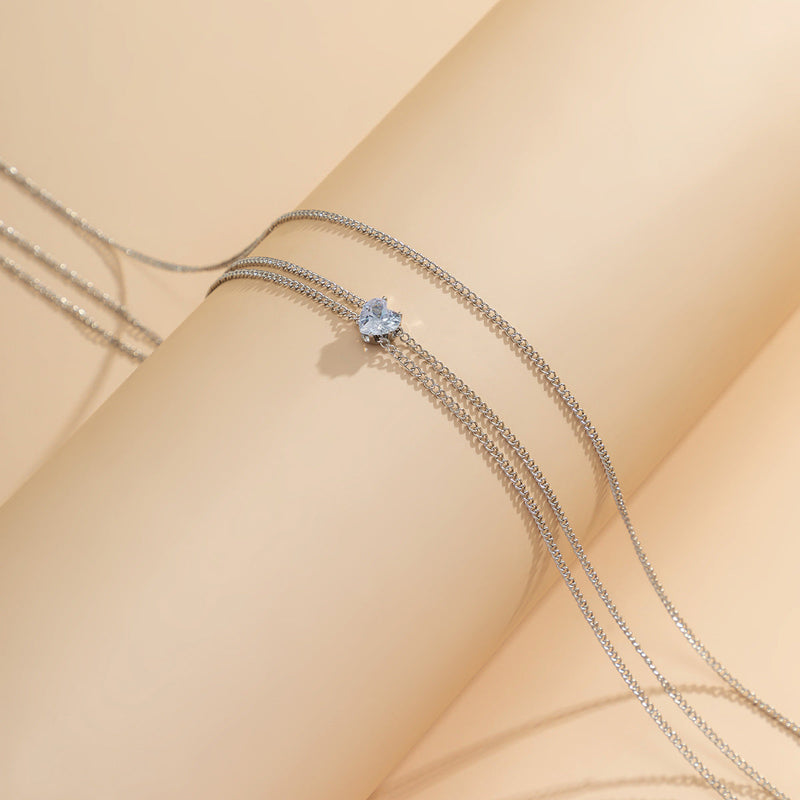 Vintage Shiny Rhinestone Heart Shaped Body Chain