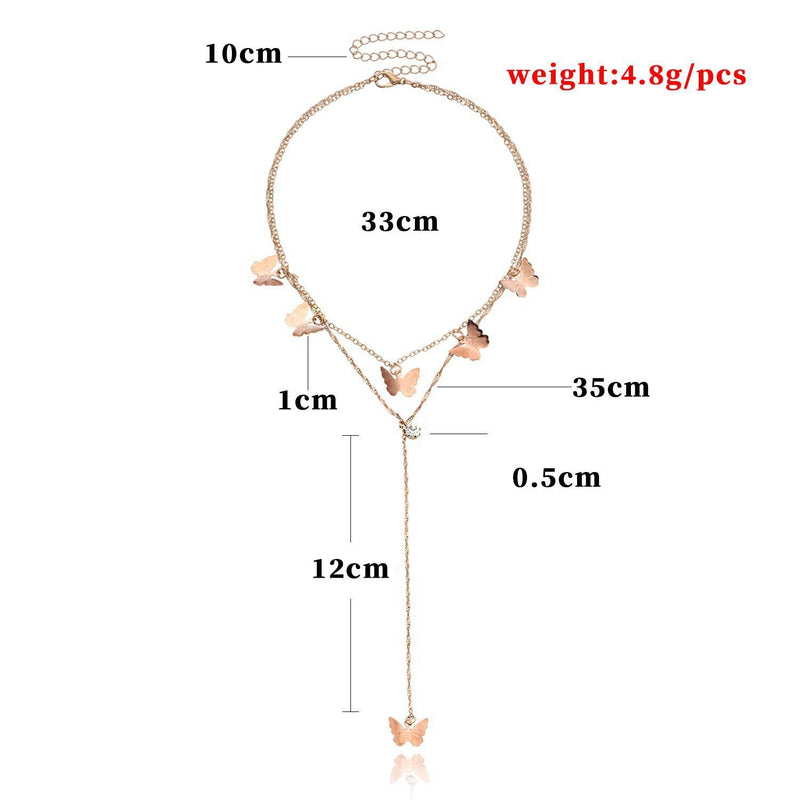 Double Layered Long Chain Necklace for Women