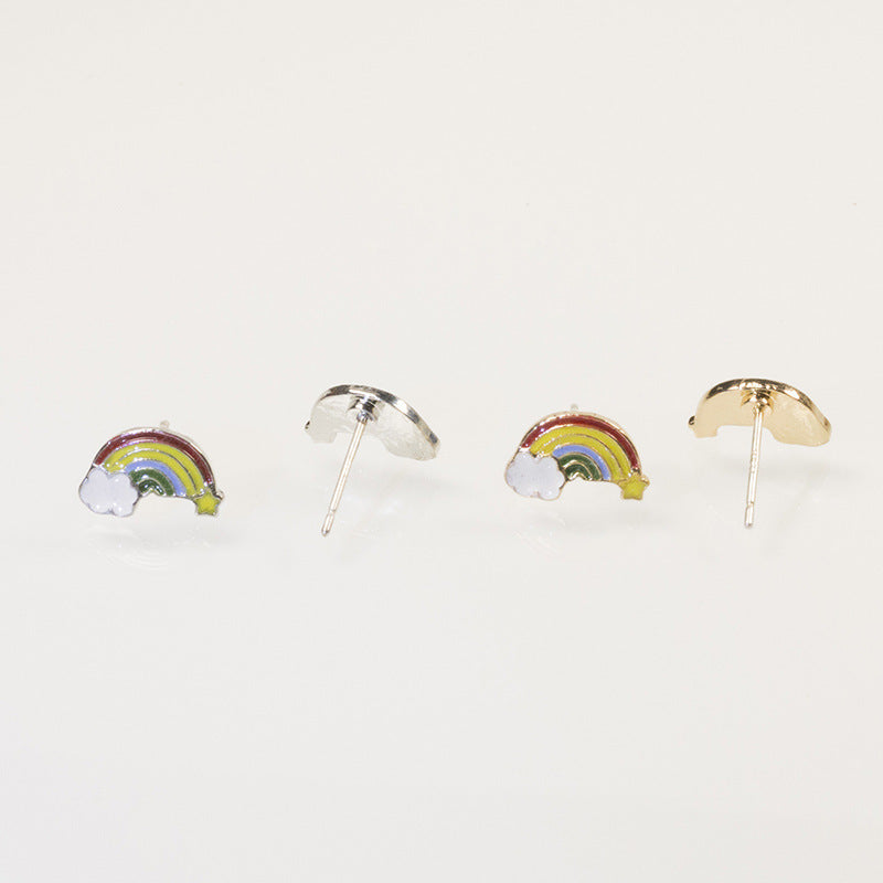 Rainbow Clouds Earring