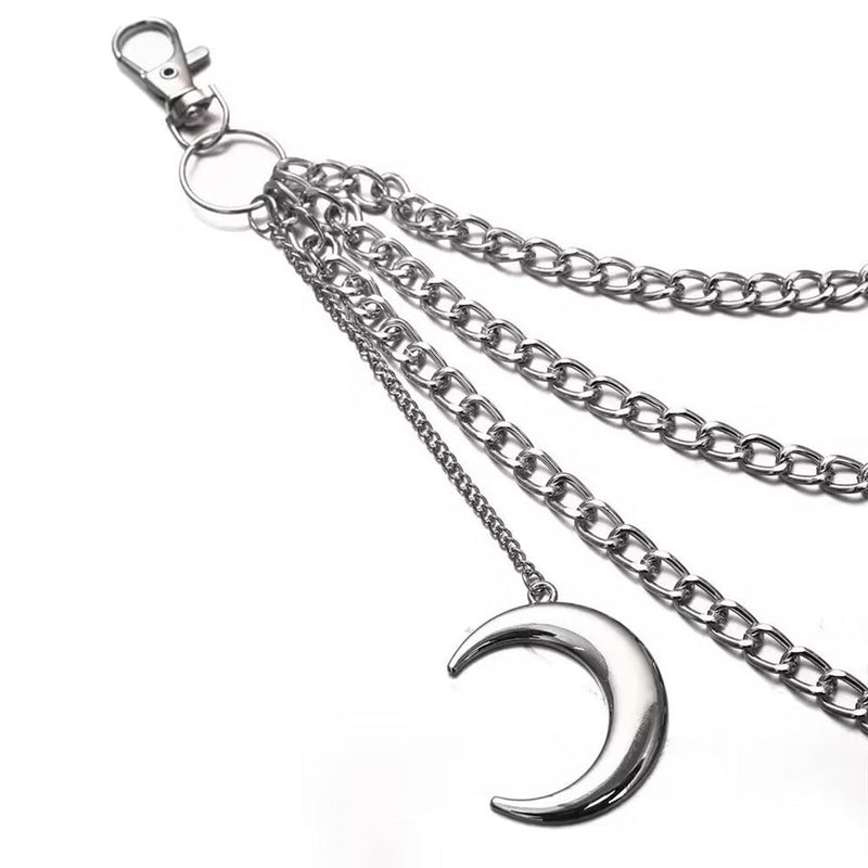 Jean Chain Belt Punk Metal Crescent Moon Geometric Chain Pants Chain