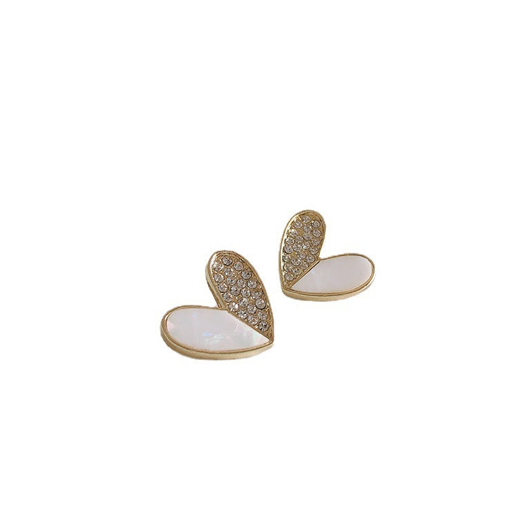 Heart Tiny Studs Enamel Earrings