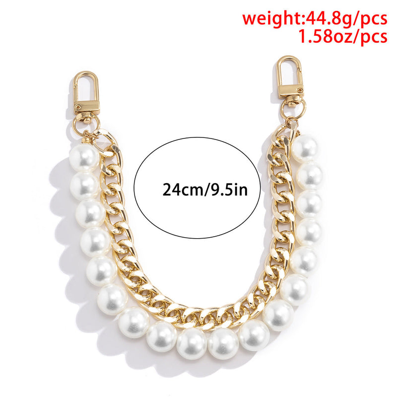 Pearl Purse Chain Short Handle Replacement Bag Strap