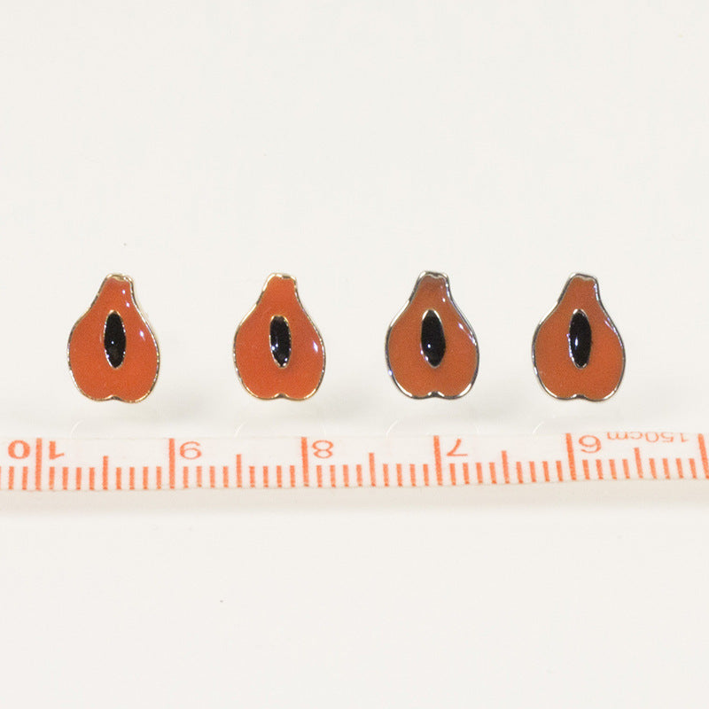 Enamel avocado Stud Earring