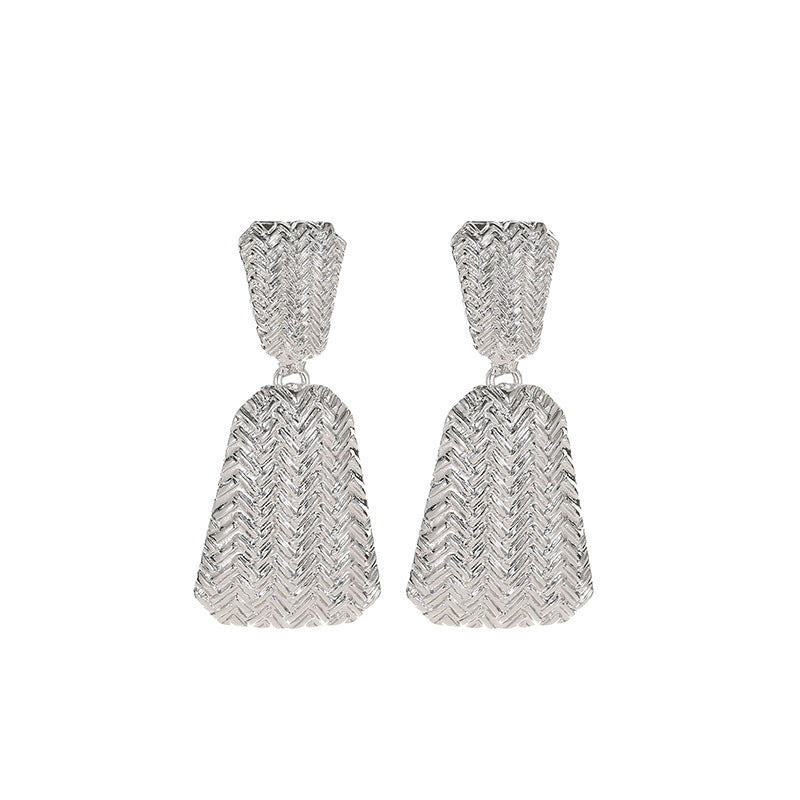 Geometric Irregular Long Woven Earrings