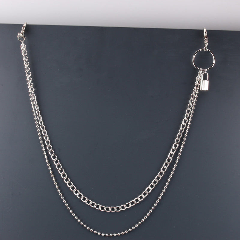 Multi-layer Metal Ring Lock Waist Chain