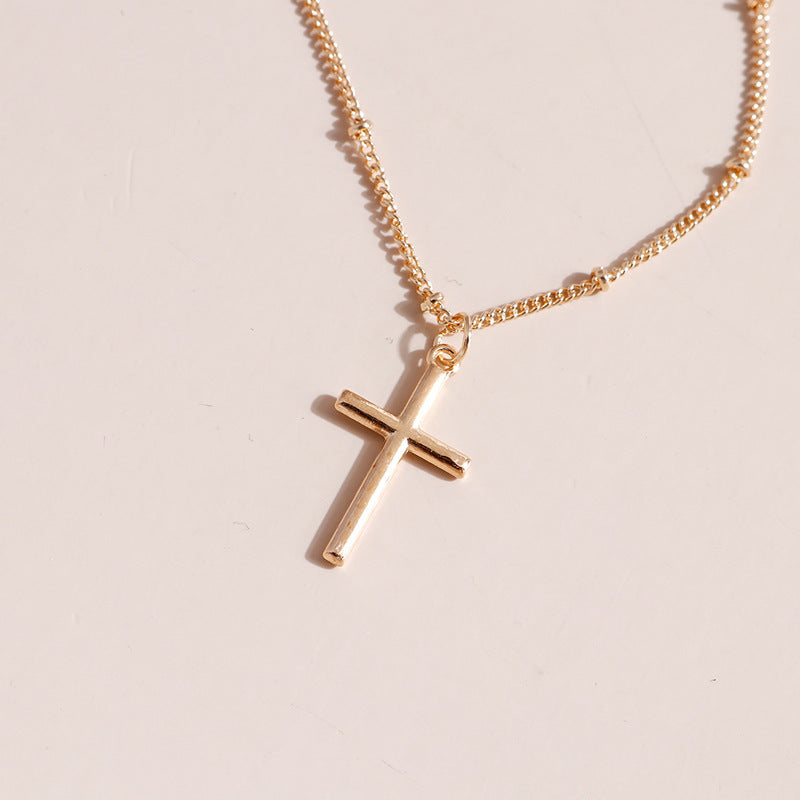 Fashion Cross Plain Pendant Necklace