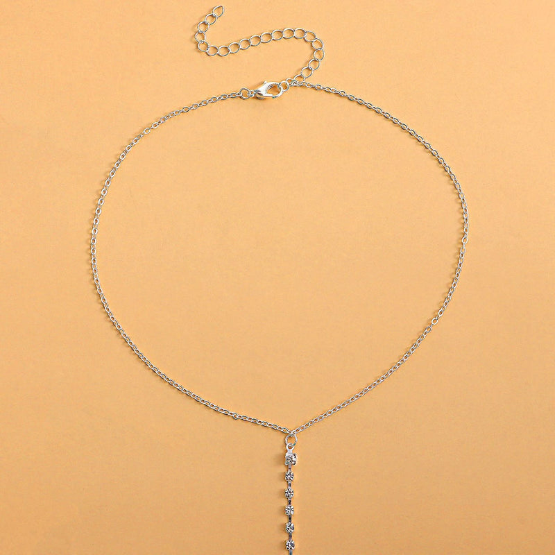 Bra Chain Sexy Cross Rhinestone Body Chain