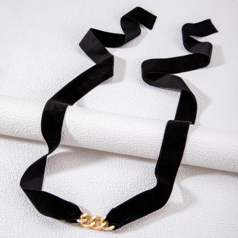 Long Lace-up Chain Necklace Jewelry