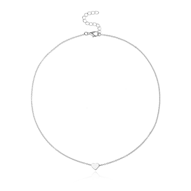Heart Charm Choker Necklace