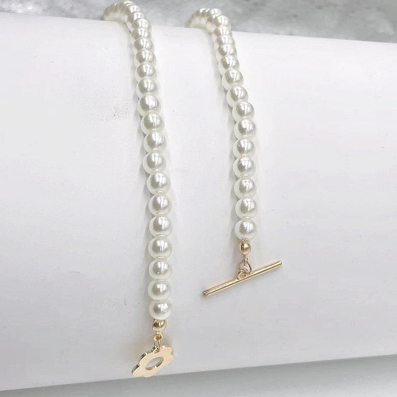 Fashion Flower OT Pearl Necklace